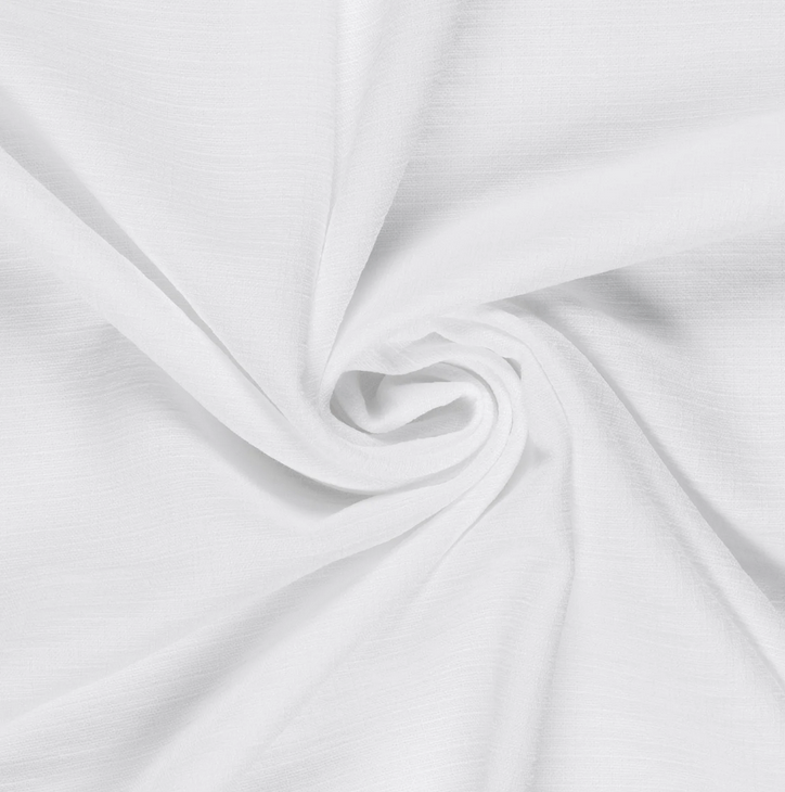 Linnenlook bedrukt effen gebroken wit